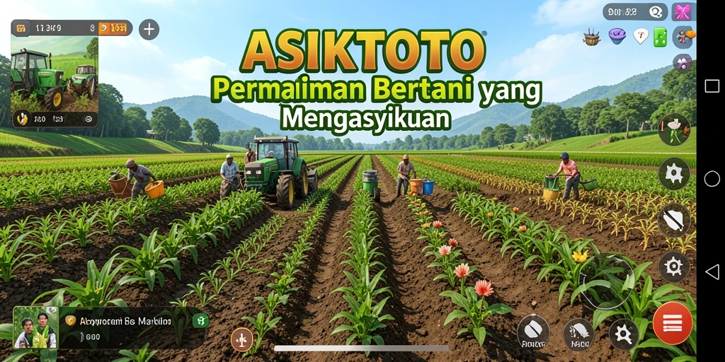 Tampilan permainan ASIKTOTO menampilkan aktivitas berkebun yang seru.
