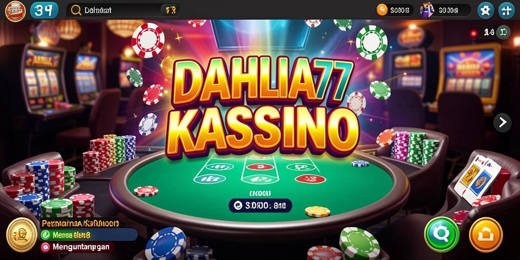 Tampilan permainan Kasino yang mengasyikkan dan penuh warna di DAHLIA77.