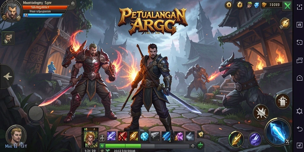 Tampilan gameplay menegangkan dalam petualangan ARPG yang menarik.