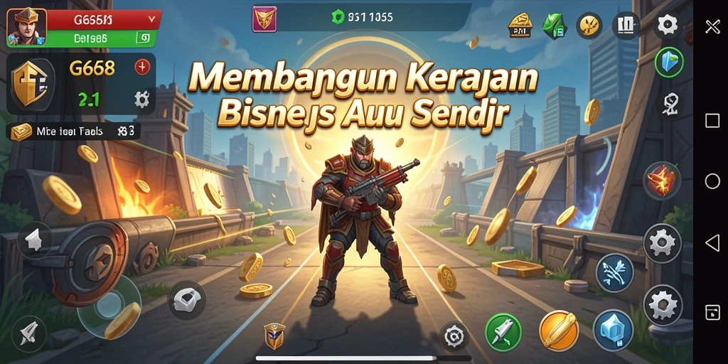 Tampilan gameplay G668 yang menggambarkan pengelolaan bisnis yang seru.