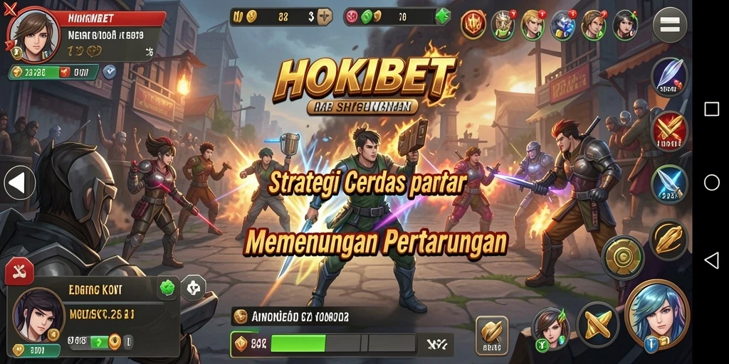 Tampilan game HOKIBET yang menampilkan pertempuran strategis yang mendebarkan.
