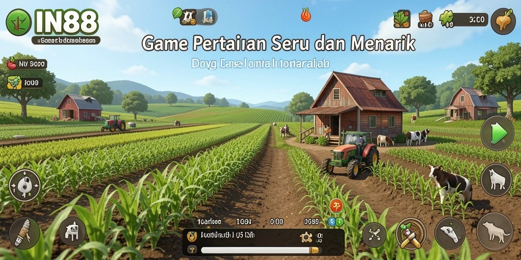 Tangkapan layar IN88 menunjukkan aktivitas seru dalam berkebun.