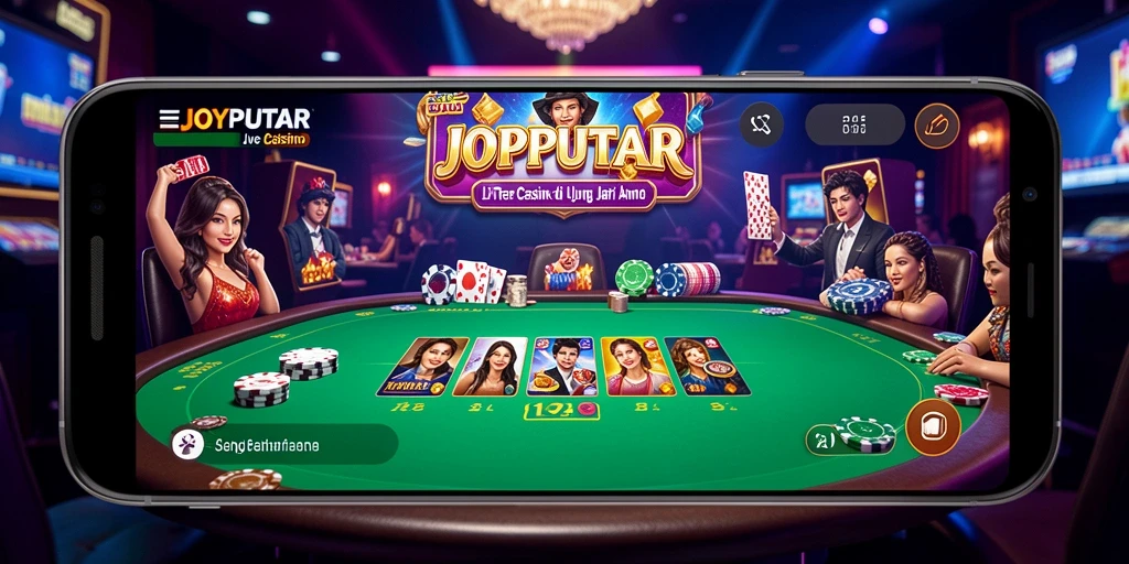 Tampilan gameplay Live Casino yang mendebarkan di JOYPUTAR.