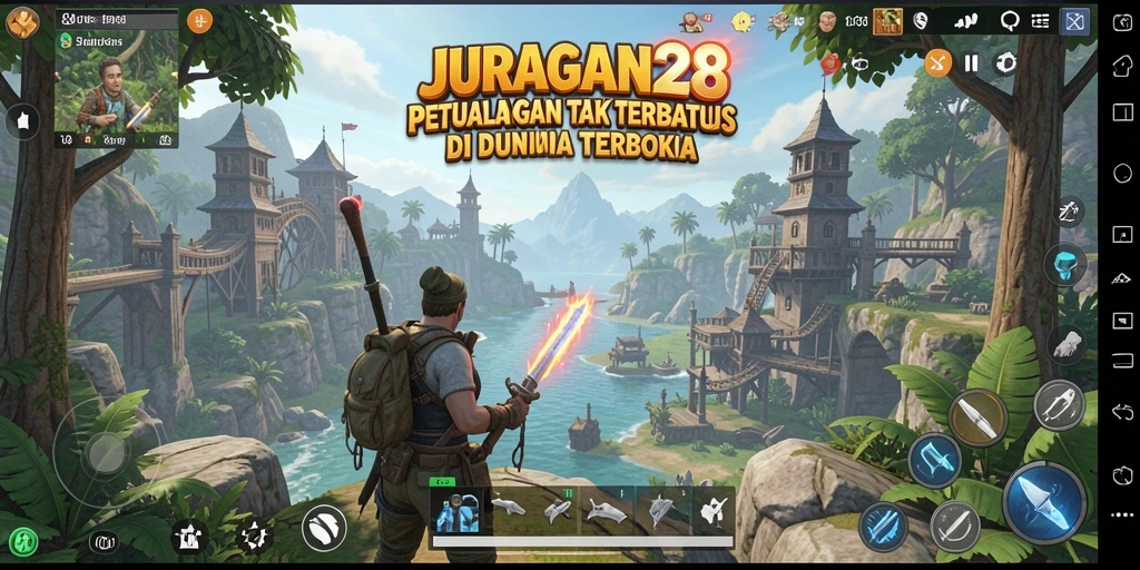 Tampilan gameplay JURAGAN28 dalam dunia terbuka yang menarik.