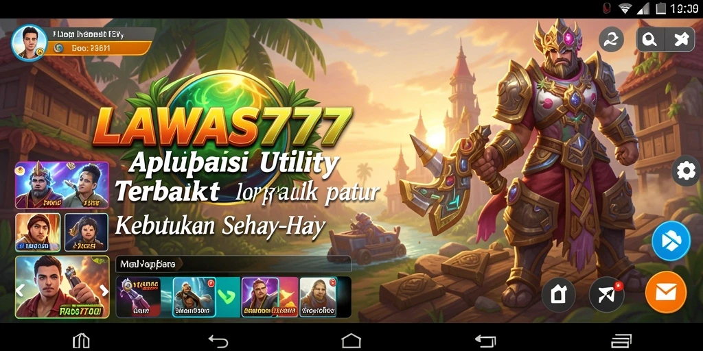 Tampilan utama LAWAS777 dengan fitur Utility yang memudahkan pengguna.