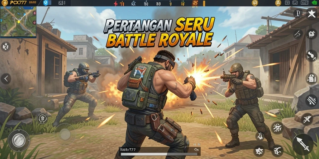 Tampilan aksi seru di arena pertarungan PCX777.