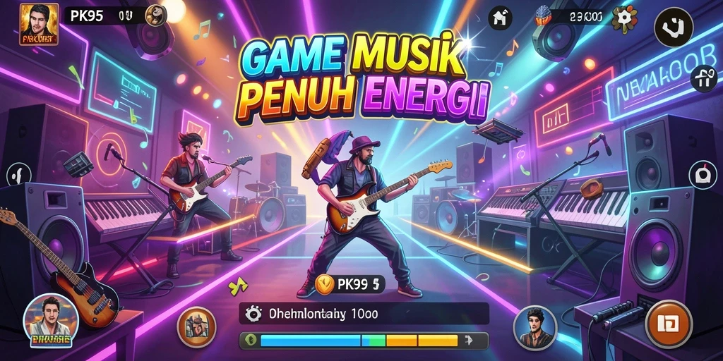 Tampilan gameplay PK95 yang mengasyikkan dan penuh warna.