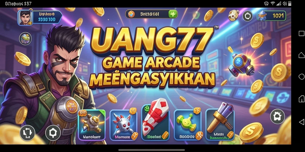 Tampilan gameplay seru dan penuh warna dari UANG77.