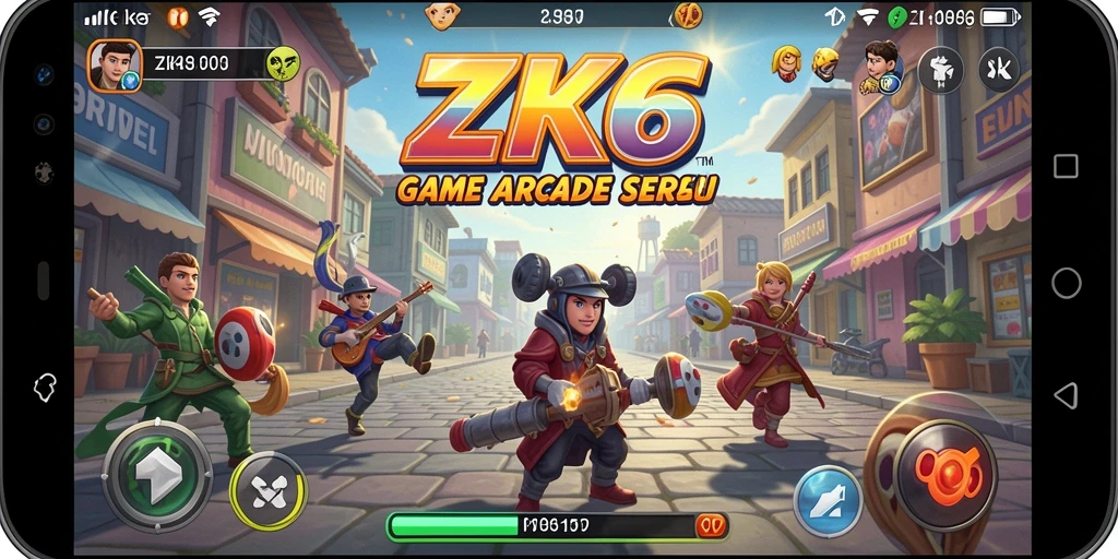 Tangkapan layar game <strong>ZK6</strong> menampilkan aksi seru dalam gameplay arcade.