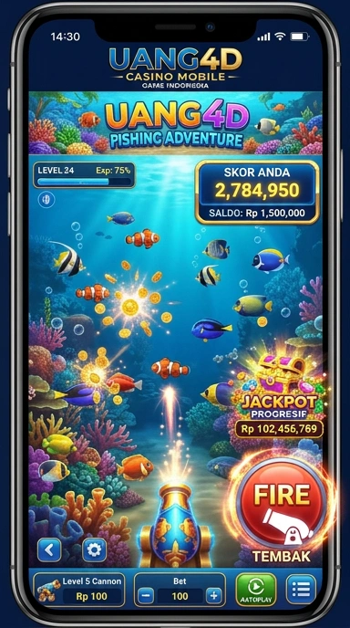 Menu aplikasi uang4d yang mudah dinavigasi dan ramah pengguna.